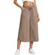 thumbnail image 1 of Pantalones capri deportivos casuales de color liso con cordón para mujer, cintura elástica, para verano, 1 of 6
