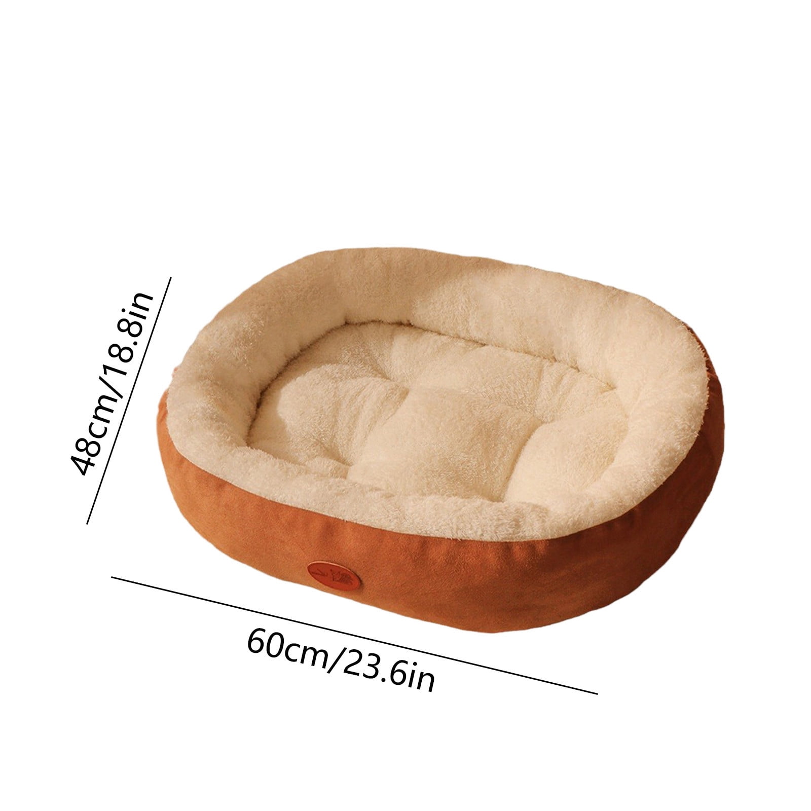 Nebwoak Pet Nest Bed for Dog Winter Warm Cats Kennel all Season Universal Oval Cats Mat Winter Thickened Small and Medium Sized Dog Kennel
