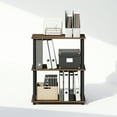 thumbnail image 6 of Furinno Turn-N-Tube 3-Tier Multipurpose Compact Display Rack, Shelving Unit, Bookcase, Columbia Walnut/Black, 6 of 6