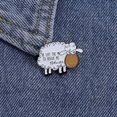 thumbnail image 4 of Interesting Sheep Quotes Brooch - Creative Alloy Accessory, Meaningful Gift for Kids & Adults, Suitable for Parties & Daily Wear, 4 of 6