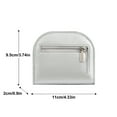 thumbnail image 7 of Small Wallet for Women, Ladies Leather Bifold Coin Purse, Cute Mini Change Purses with Zipper Pocket Card Slots, 4.33x0.9x3.74in(Silver), 7 of 7