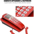 thumbnail image 5 of Landline Telephone, Crystal Button Corded Phone with FSK/DTMF Caller ID Wall Mount Function for Home, 5 of 5