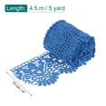 thumbnail image 2 of Uxcell 4 inch Wide 5 Yard Lace Ribbon Floral Pattern Bright Blue Milk Silk Lace Trim for Sewing Making, DIY Crafts, 2 of 7