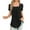 Black, variant on Fesfesfes Women Shirts Womens Fashion Sold Color V-Neck Underwaist Comfortable Loose T-shirt Short Sleeve Blouse Casual Tops Short Sleeve Undershirts for Women S(US:4)