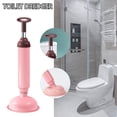 thumbnail image 1 of Desatascador De Inodoros Limpiador de alta presión de draga de alcantarillado de émbolo para inodoros manuales para baño (rosa) Hugtrwg Libre de BPA, 1 of 6