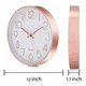 thumbnail image 3 of Reloj De Pared Dormitorio Y Salón Cuarzo Blanco Borde dorado, 3 of 5