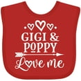 thumbnail image 3 of Inktastic Gigi and Poppy Love Me Boys or Girls Baby Bib, 3 of 4