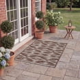 thumbnail image 4 of SAFAVIEH Courtyard April Geometric Indoor/Outdoor Area Rug, Brown/Ivory, 2'7" x 5', 4 of 11