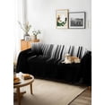 thumbnail image 3 of Black White Sofa Covers for 2-3 Cushion Couch L-Shaped Sectional, Modern Geometric Abstract Gradient Striped Washable Sofa Covers Slipcover for Living Room Furniture, Couch Cover Blanket 71"x134", 3 of 9