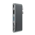 thumbnail image 3 of USB C Hub, EQUIPD Aluminum 5 in 1 USB Type C to 4K HDMI Multiport Adapter, Thunderbolt 3, USB 3.0 Port, SD/Micro SD Card Reader USB C Hub for MacBook Pro/Air/M1 (Gray), 3 of 9