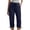 Navy -AD04, variant on Nestiefly Cotton Linen Capri Pants for Women Petite Summer Pedal Capris 2026 Elastic High Waist Wide Leg Crop Trouser with Pockets Navy XL