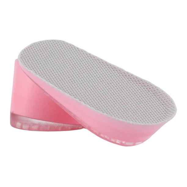 2 plantillas de de , almohadillas para talón, plantilla elevadora de , transpirable, absorción de , plantillas de Rosa Gris 3.5cm Sunnimix Plantillas de aumento de altura