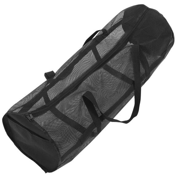 Milisten 1Pack Black PVC Basketball Storage Bag Large Capacity Breathability For Sports Activities 26.72X9.82X9.82in