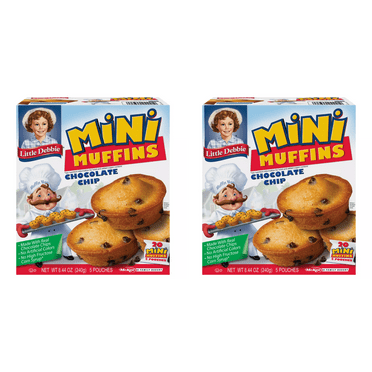 Little Debbie Chocolate Chip Mini Muffins, 5 ct pack of 2