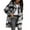 Black, variant on Womens Jackets Flannel Plaid Print Shacket Oversized Button Down Long Shirt Fall Winter Clothing