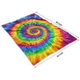 thumbnail image 4 of Rainbow Tie Dye Mandala Pattern Blanket,Comfortable Soft Flannel Throw Blanket,All Season,Warm Lightweight Blankets for Sofa Bed Couch Living Room Chair,40"x50", 4 of 4