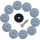 thumbnail image 2 of SL.GT Deslizadores redondos de teflón para muebles, con tornillos, 20 piezas, deslizadores de teflón para muebles, deslizadores de silla con clavos, deslizadores de teflón, 22 mm, 2 of 5