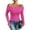 Pink, variant on Womens Casual Tops Crewneck Red Long Sleeve Tshirt for Womens Basic Tops Fall Womens Tops