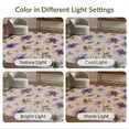 thumbnail image 7 of ODIKA 3'x5' Lavender Watercolor Floral Design Washable Accent Rug Artistic Botanical Blooms With Scattered Petals Contemporary Style Graphics Pet Friendly, Non-Shedding Mat for Bedside, Nursery Room, 7 of 7