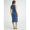 thumbnail image 3 of Sofia Jeans Women's Seamed Denim Dress, Below Knee Length, Sizes XS-XXXL, 3 of 4