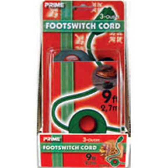 Prime Wire & Cable 4172375 9 ft. 3-Outlet Footswitch Cord