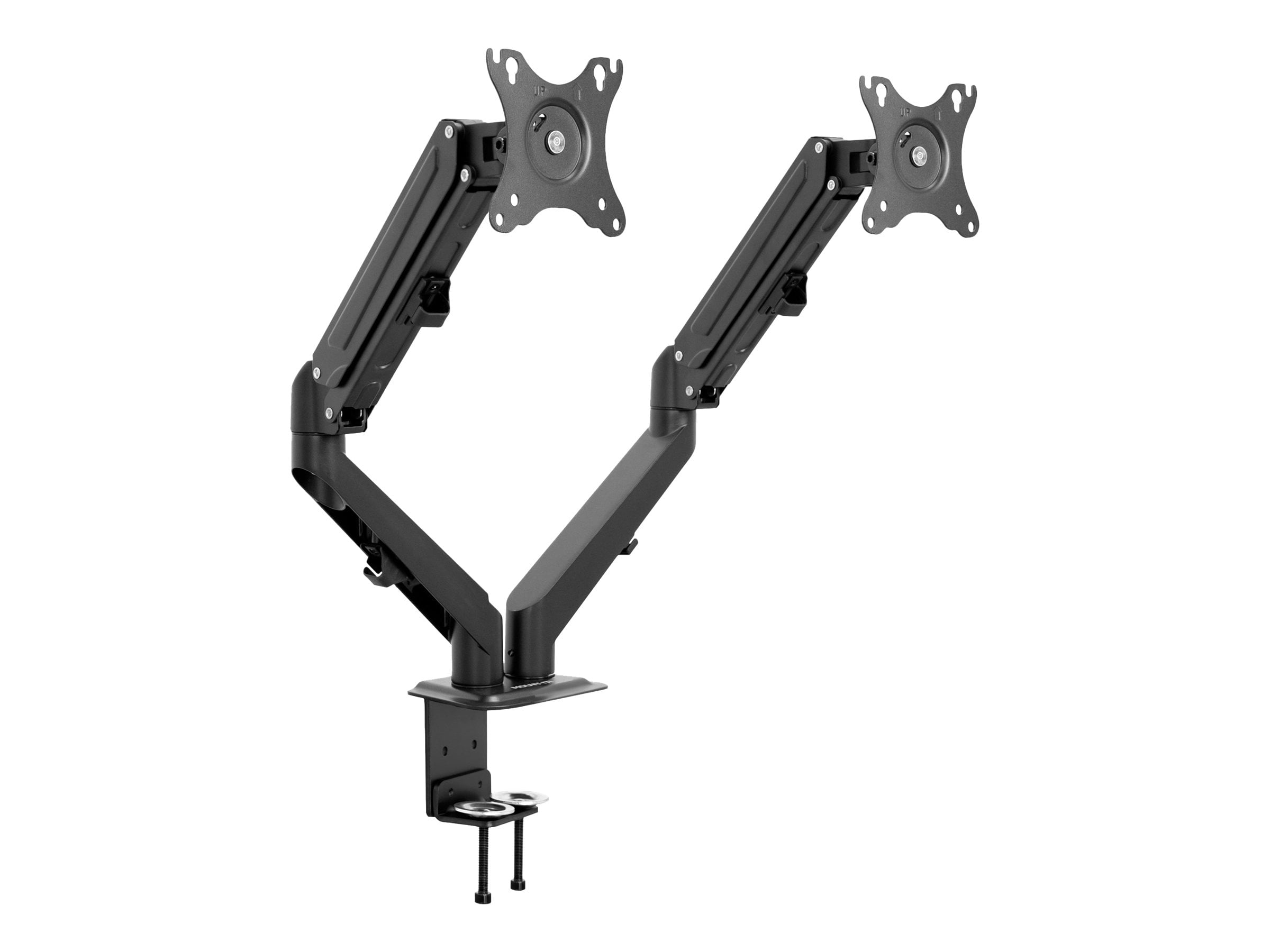 Mount-lt! Dual Monitor Desk Mount | Fits 17"-27" Computer Screens | Spring Arms | Ergonomic