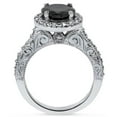 thumbnail image 3 of Pompeii 1 3/4ct Vintage Treated Black Diamond Engagement Ring 14K White Gold (Black,I1-I2), 3 of 4