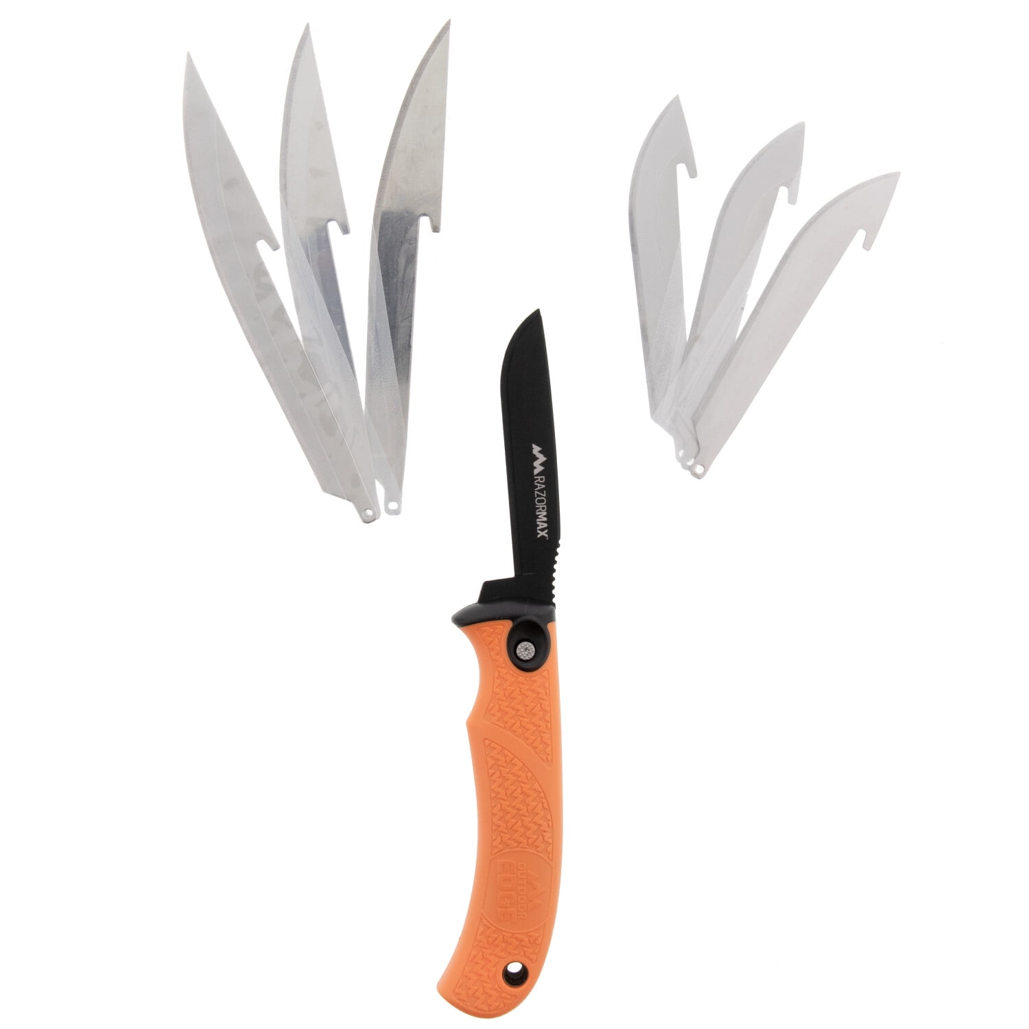 Outdoor Edge RazorMax Replaceable Fixed Blade Knife Set, Multi-Function, Interchangeable Blades, Nonslip Grip, High Quality