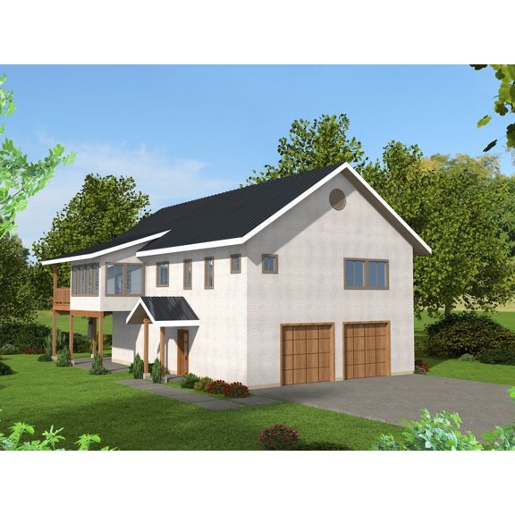 001-3597: Modern 3 Bed, 3 Bath Luxury Home Plan, 2065 Sq Ft: Full Blueprints with License to Build by Home Plan Marketplace - Lesuto