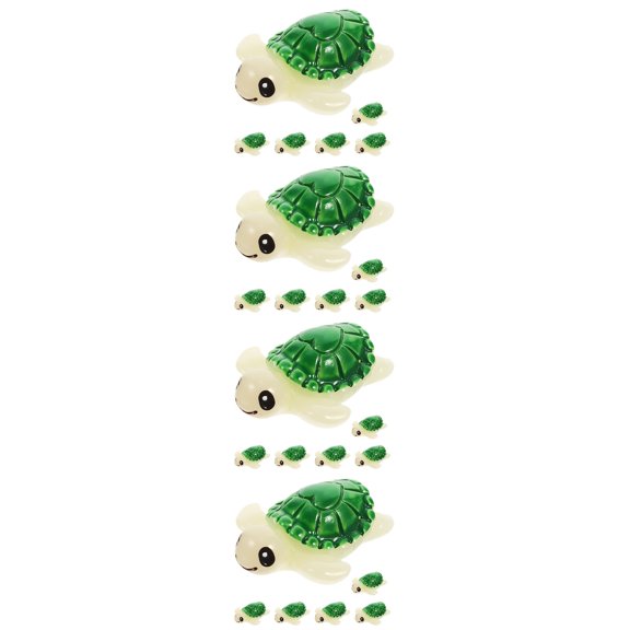 4 Count Toys Mini Turtle Model Tiny Tortoise Decors Green