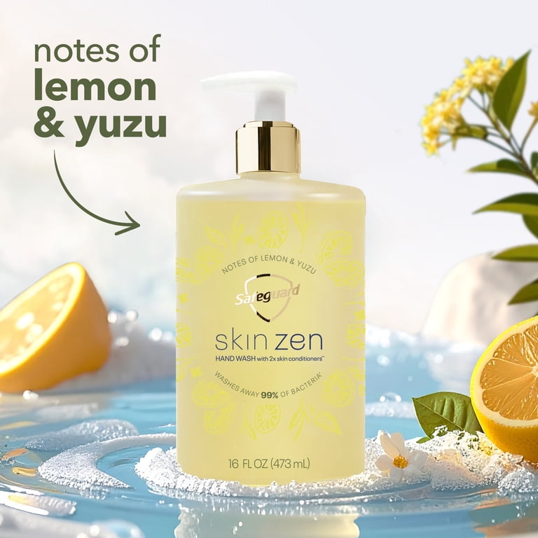 Safeguard Skin Zen Liquid Hand Soap, Notes of Lemon & Yuzu, 16 fl