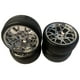 thumbnail image 1 of Juego de 4 llantas y neumáticos de goma a escala 1:10 compatibles con coches RC Tamiya TT01 HSP HPI (DIY). blanco, 1 of 7