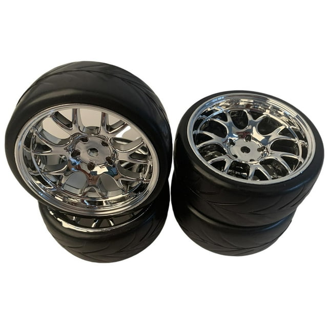 segolike Wheels and Tires Set for TT01 TT02 HSP Crawler Vehicles Trucks White