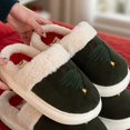 thumbnail image 2 of Wovix Women's Fuzzy House Slippers Comfy Memory Foam Bedroom Slippers Solid Color Thermal Slip On Light Shoes Outdoor Indoor Wool-Like Lined Soft House Wear, 2 of 6