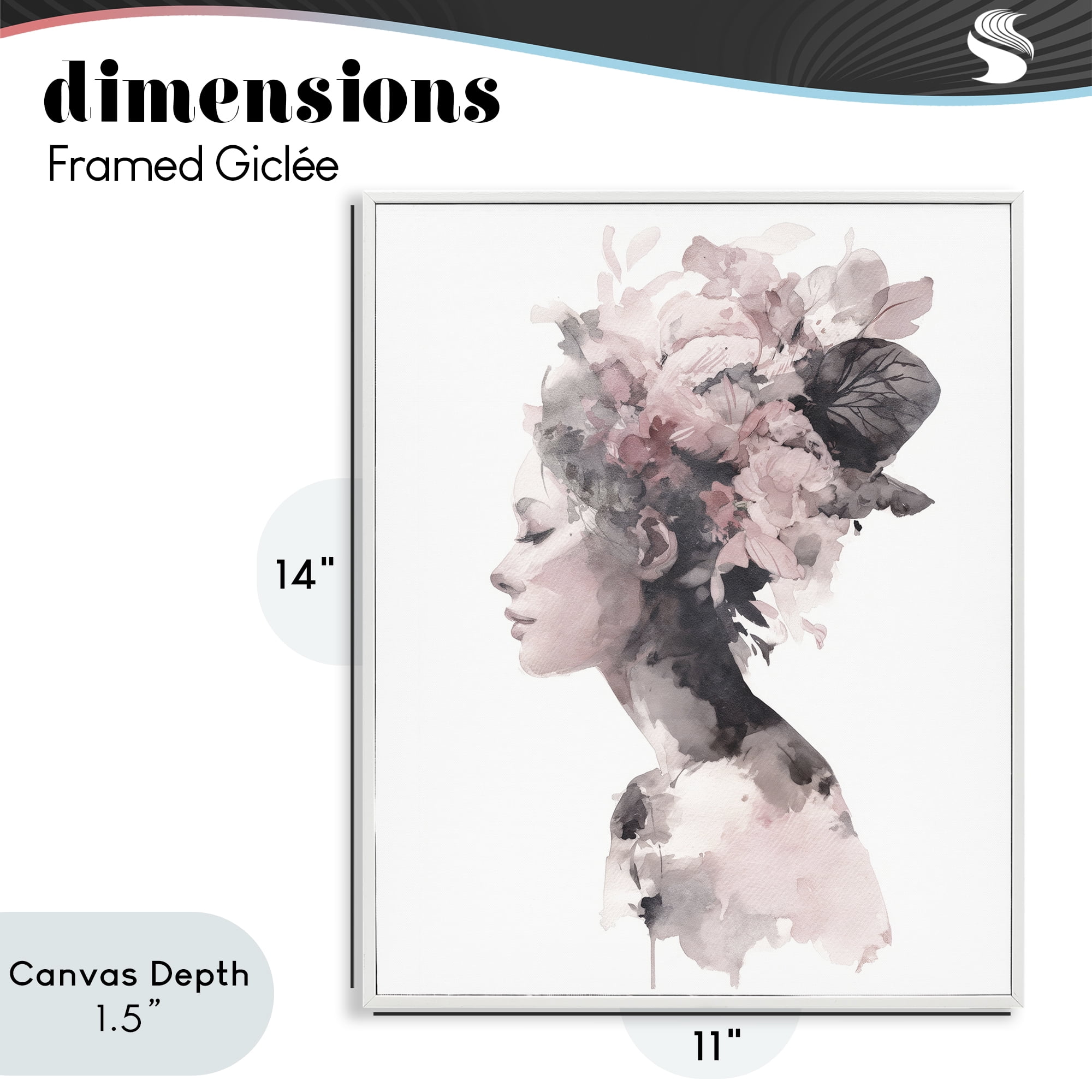 Stupell Industries Nature's Empress Silhouette White Framed Giclee Art, design by Svetlana Aleynikova