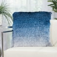 thumbnail image 4 of Nourison Illusion Shag Decorative Throw Pillow, 20" x 20", Blue Silver, 4 of 8