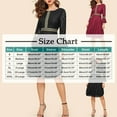 thumbnail image 2 of Hvot&aat Women's Fashion Lace Midi Dresses Sexy Solid Color Ruffle 3/4 Sleeve Dress A-Line Flowy Evening Gown, 2 of 7