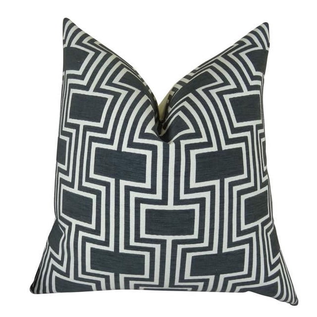 Plutus Conduit Espresso Handmade Throw Pillow, (12" x 20")