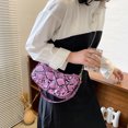 thumbnail image 4 of Bolsos de las axilas de cadena con estampado de serpiente de cuero PU para mujer (púrpura) Likrtyny Para estrenar, 4 of 9