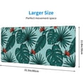 thumbnail image 5 of XL Large Gaming Mouse Pad, Tropical Leaves Extended Full Desk Mousepad Table Mat Cute Funny for Women Gifts, Big Abstract Desk mat for Desktop and Keyboard with Stitched Edges (Green, 31.5*11.8 in), 5 of 6