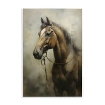Stupell Industries Brown Horse Portrait Animals & Insects Painting Unframed Art Print Wall Art, 10 x 15