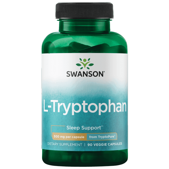 Swanson L-Tryptophan from Tryptopure 500 mg 90 Veggie Capsules