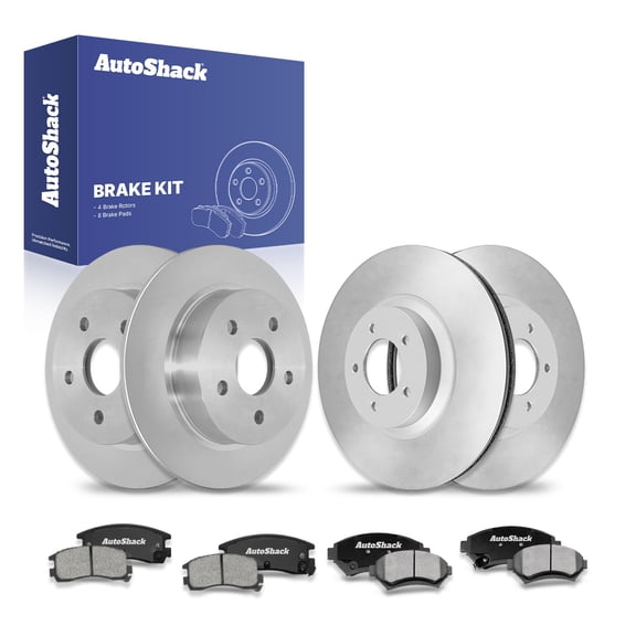 AutoShack Front & Rear Brake Rotors & Ceramic Pads for Chevrolet, Oldsmobile & Buick, Impala 2000-2005 Monte Carlo 2000-2005 Intrigue 1998-1999 Riviera 1999, FWD V6 3.4L 3.5L 3.8L