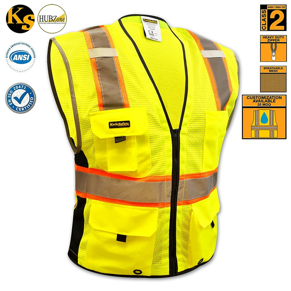 KwikSafety BIG KAHUNA Hi Vis Reflective ANSI PPE Surveyor Class 2