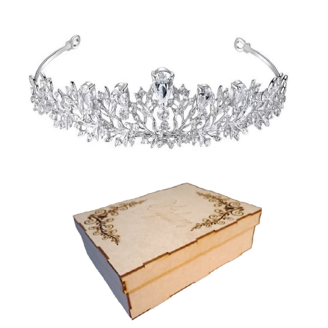 TIARA CORONA TOCADO PEINETA NOVIA XV BODA COMUNIÓN PRINCESA NIÑA M0002 GENÉRICA CUSTOM AURORA