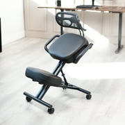 DRAGONN (By VIVO) Ergonomic Kneeling Chair with Back Support, Black