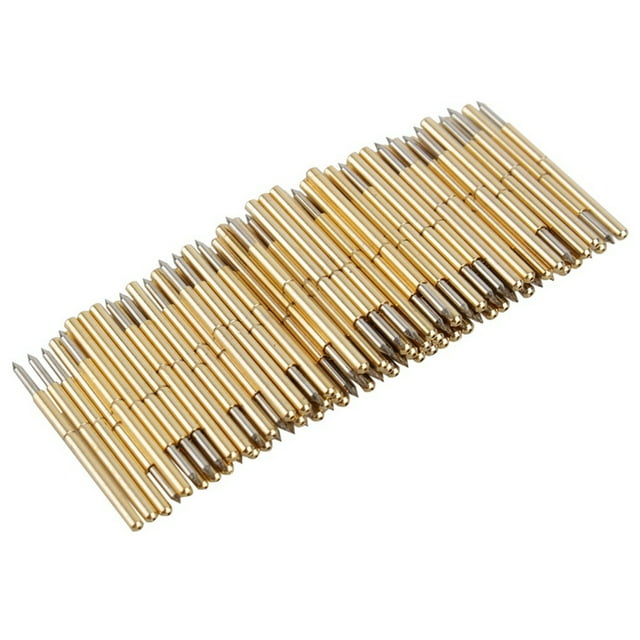 100 piezas P50-J1/P50-B1/P75-B1/P75-E2/P100-E2 Sonda de prueba de resorte Pin Pogo redondo 3A