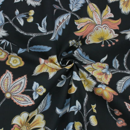 UPC: 0810056074708 | Better Homes & Gardens Gardens Color Black 8 Yards by the Bolt 100% Cotton 54  Width Fabric