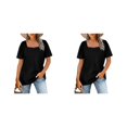 thumbnail image 4 of Guardurnaity Camiseta de algodón para mujer, camiseta informal de manga corta, ropa de verano transpirable para viajes de trabajo, accesorios para Type9 NO9, 4 of 6