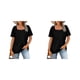 thumbnail image 2 of sweethay Camiseta de algodón para mujer, Top plisado con cuello cuadrado, senderismo, acampada, vacaciones, verano, primavera, ropa, accesorios Type6 NO6, 2 of 5